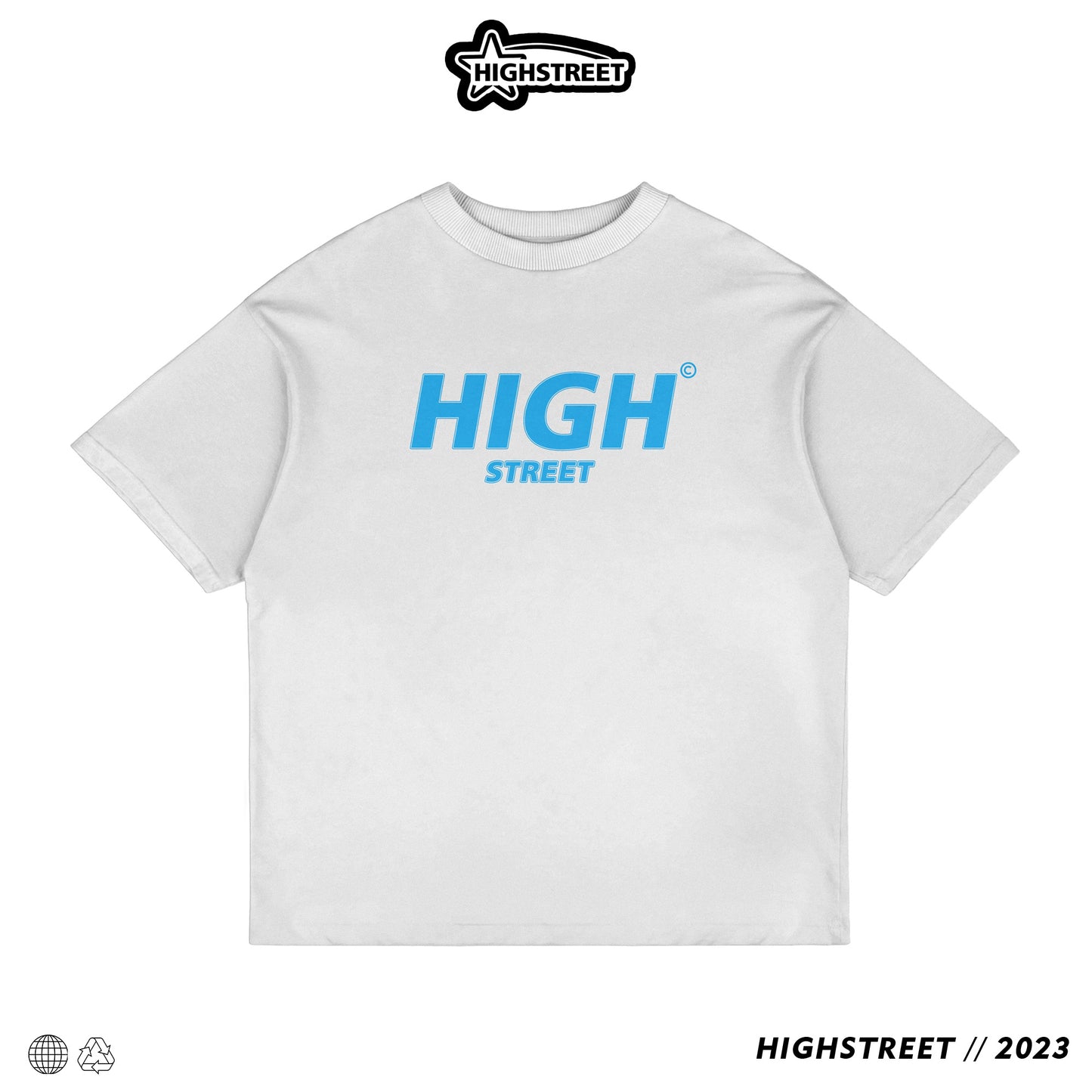 HIGH STREET WORLD TOUR T-SHIRT (BLUE/WHITE)