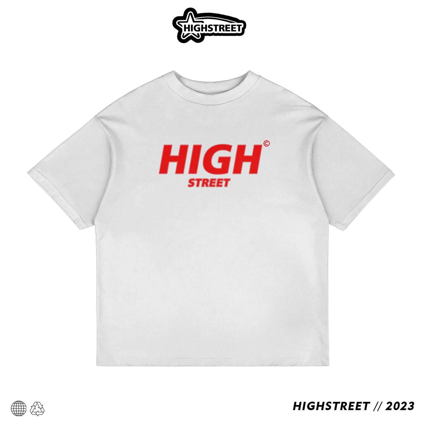 HIGH STREET WORLD TOUR T-SHIRT (RED/WHITE)