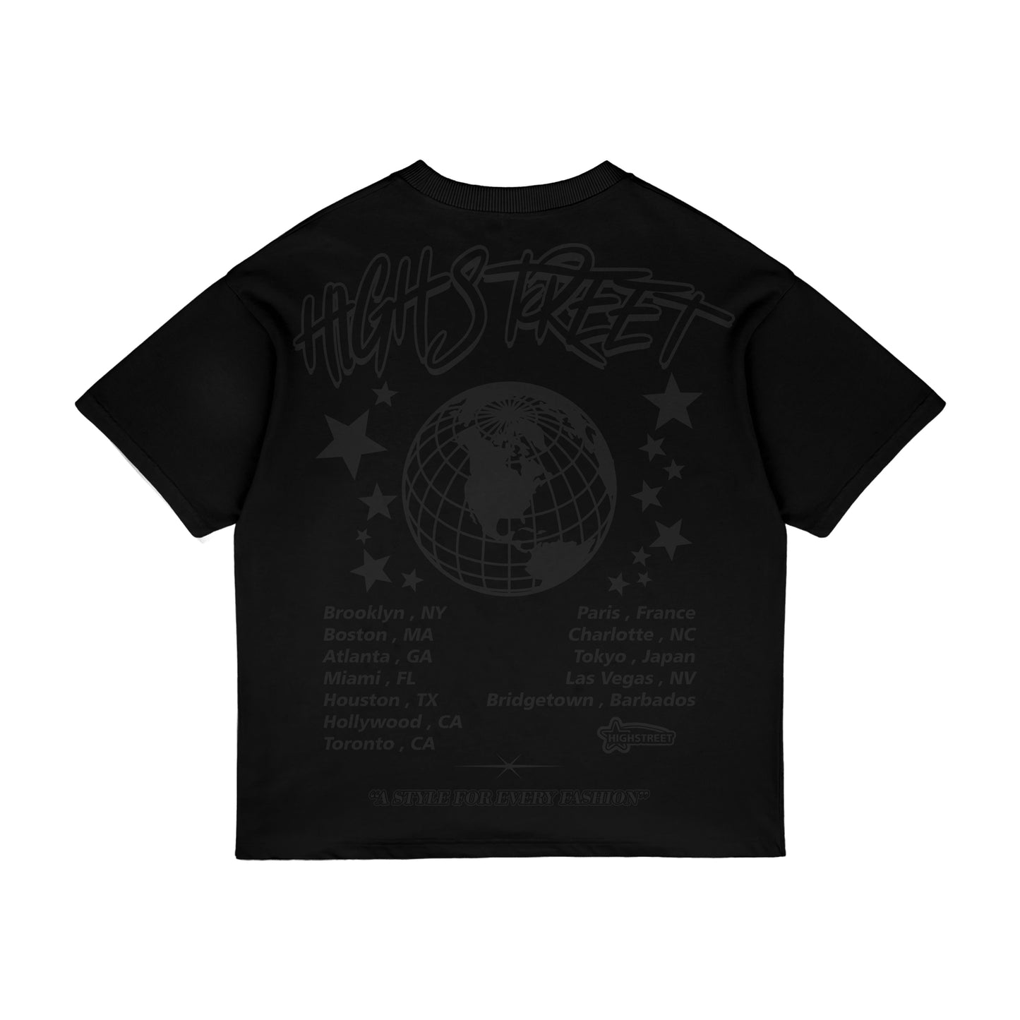 HIGH STREET T-SHIRT (BLACK/BLACK)