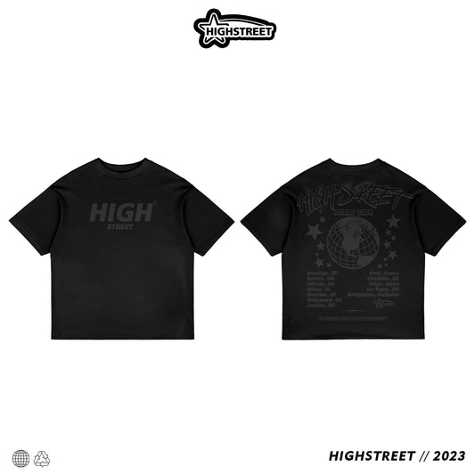 HIGH STREET WORLD TOUR T-SHIRT (BLACK/BLACK)