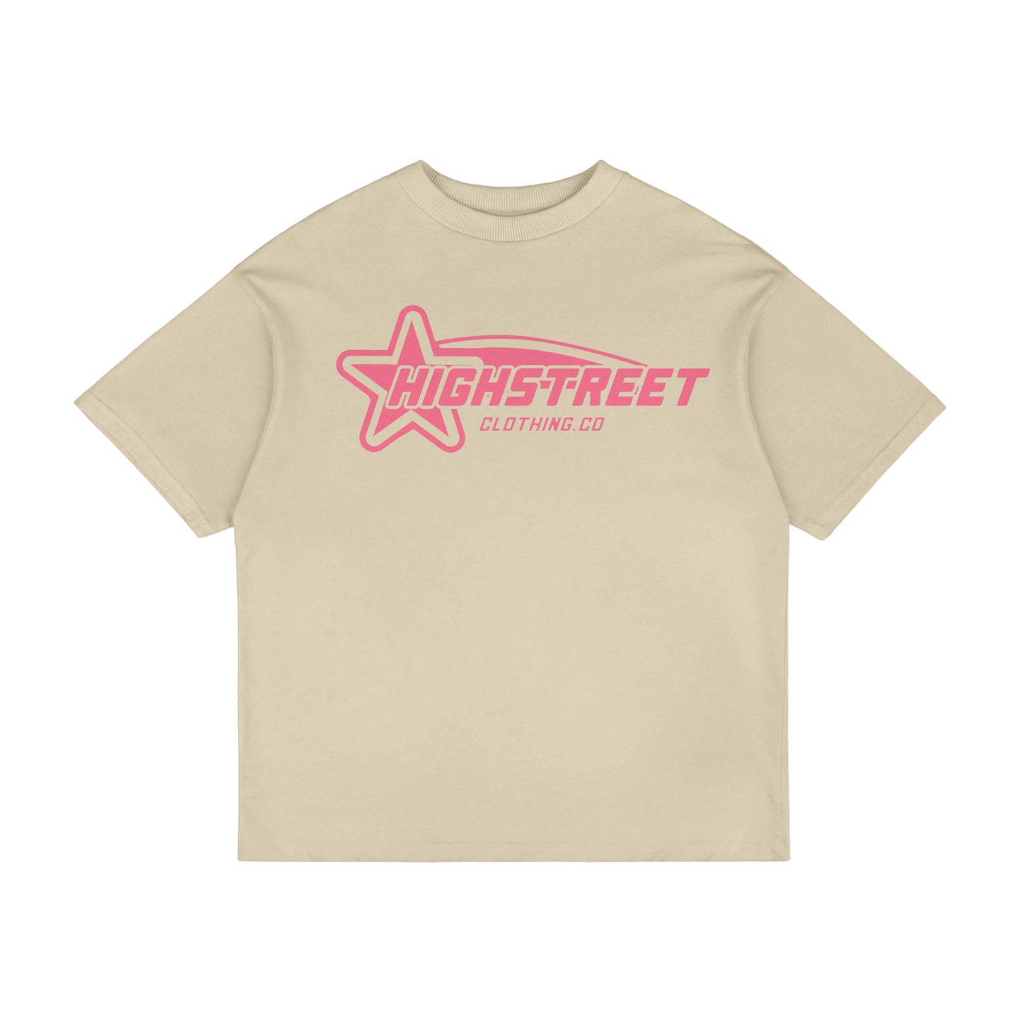 HIGH STREET T-SHIRT (CREAM/PINK)