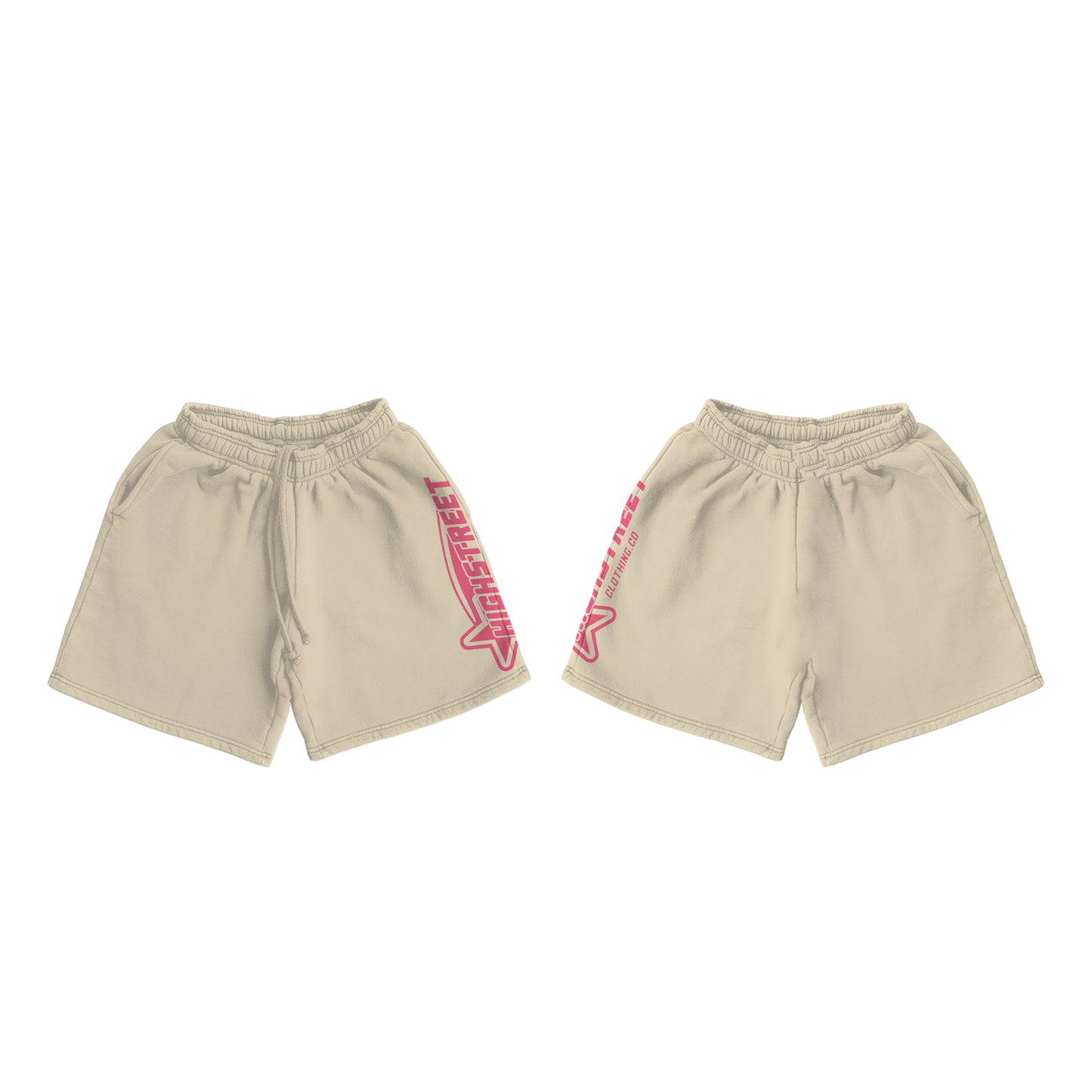 HIGH STREET SHORTS (CREAM/PINK)