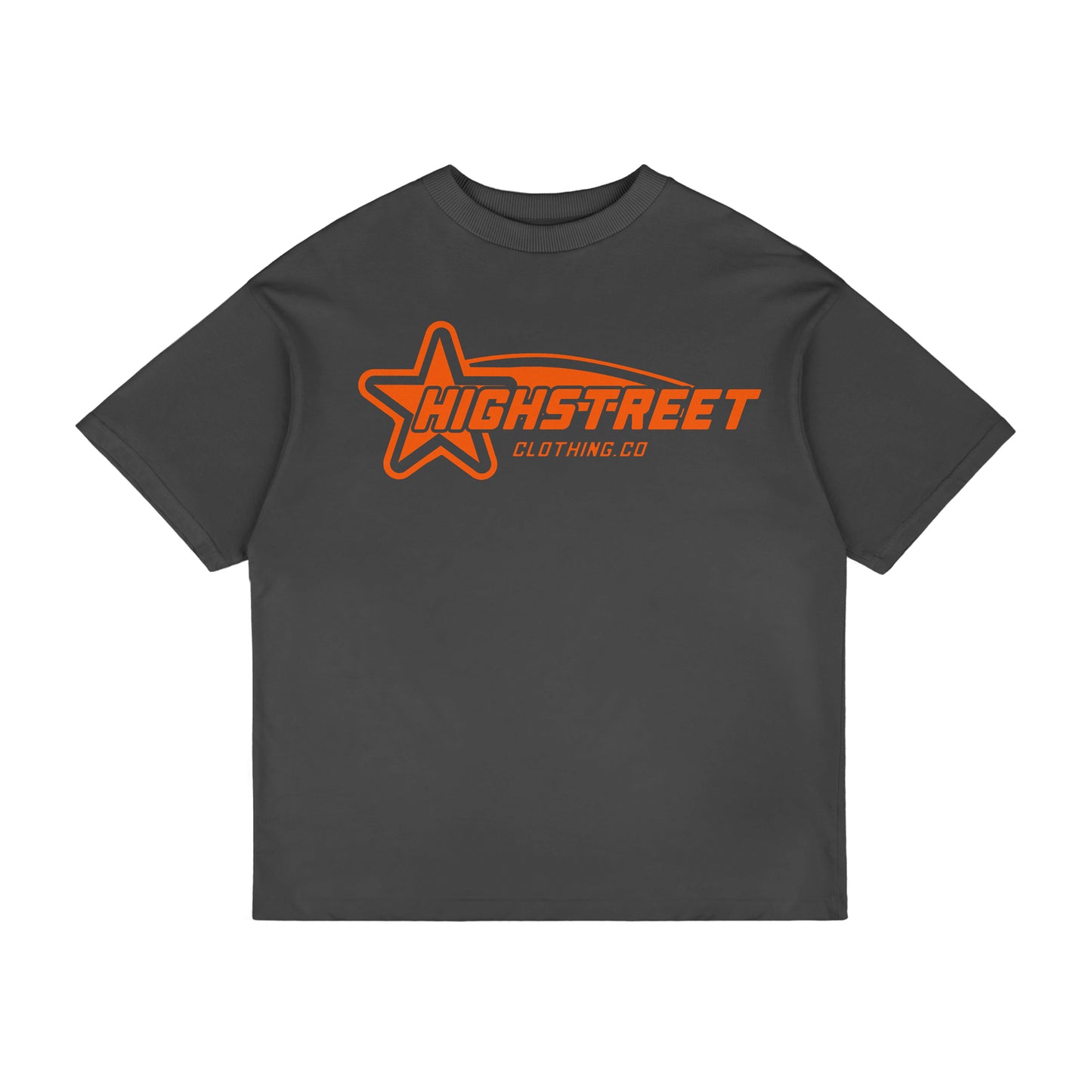 HIGH STREET T-SHIRT (GREY/ORANGE)