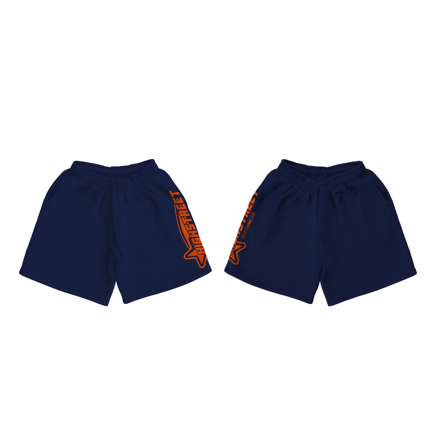 HIGH STREET SHORTS (NAVY/ORANGE)